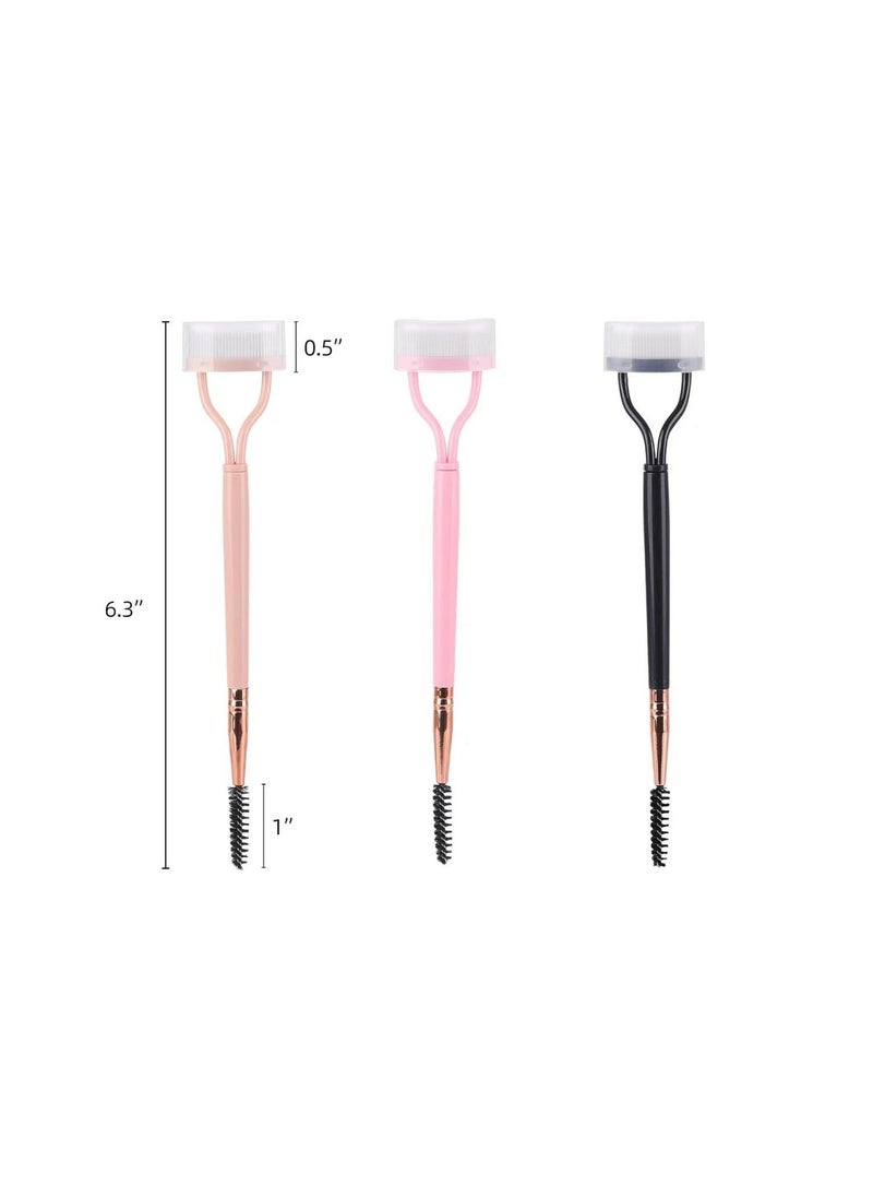 3 Pcs Eyelash Separator Comb with Spoolie Brush, Dual Head Lash Separator Tool Eye Lash Comb Brush