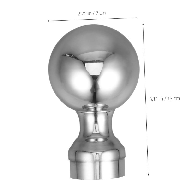 Stainless Steel Ball End Cap For Handrail Stair Railing Porch Flagpole Size 13X7X7CM - Image 3