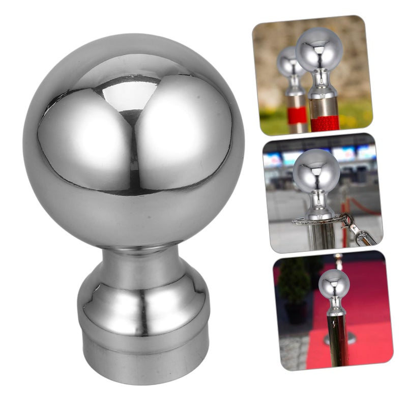 Stainless Steel Ball End Cap For Handrail Stair Railing Porch Flagpole Size 13X7X7CM - Image 5