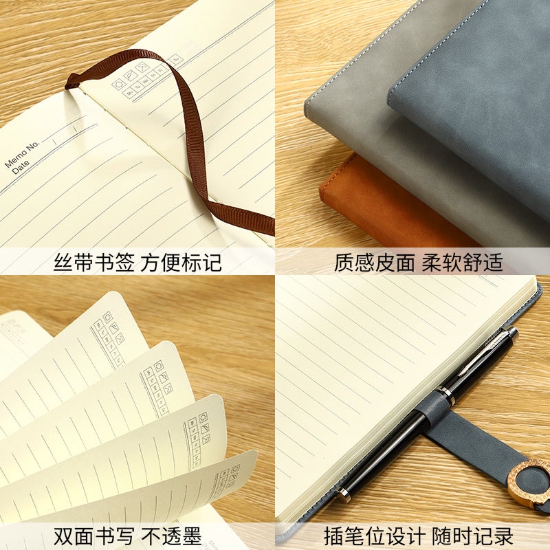 A5 Notebook Office B5 Buckle Notepad Business Diary Printable Logo Eye Protection Loose-Leaf Notebook Business Office - Image 5