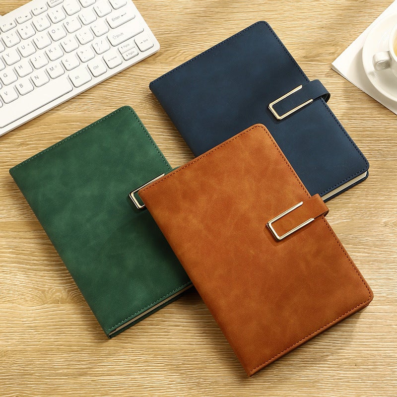 A5 Notebook Office B5 Buckle Notepad Business Diary Printable Logo Eye Protection Loose-Leaf Notebook Business Office - Image 3
