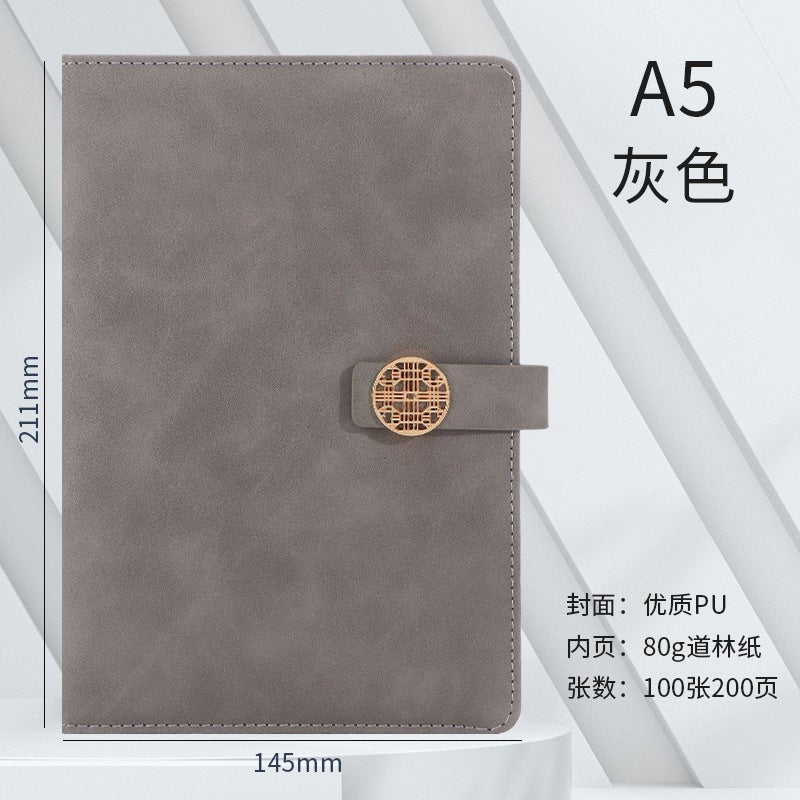 A5 Notebook Office B5 Buckle Notepad Business Diary Printable Logo Eye Protection Loose-Leaf Notebook Business Office - Image 1