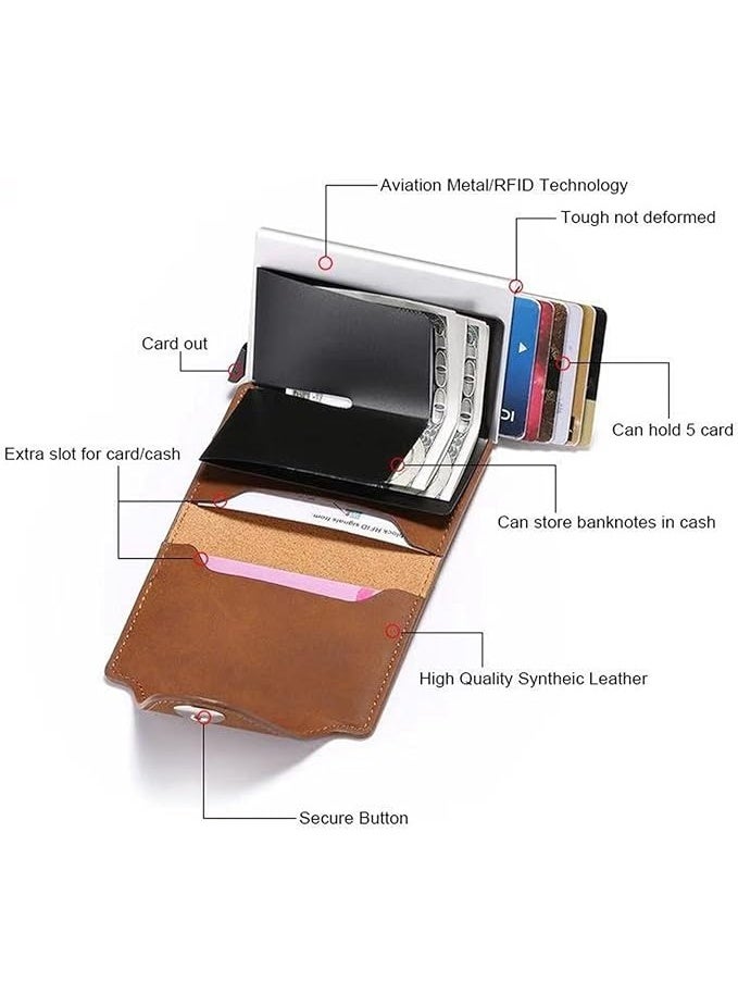 zoba Men's Leather Wallet with Card Holder - Havana - 244  - Image 2