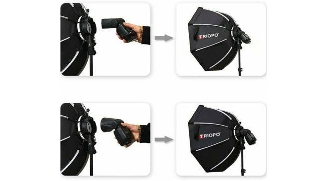 MVPRO (65 سم) صندوق ناعم خفيف الوزن وقابل للحمل يأتي مع حامل من نوع S2 وورقتين مفرغتين | حقيبة حمل | متوافق مع جميع فلاشات السرعة - Image 3