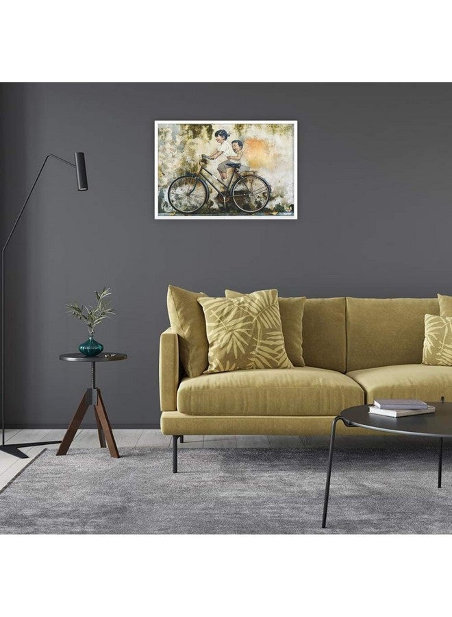 Webby Children on a Bicycle Wooden Jigsaw Puzzle, 252 Pieces - Image 3