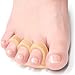 Welnove Hammer Toe Crests Straightener 4 Pcs Gel Toe Support Pads Cushion Relief for OverlappingCurledHammerClaw Toes 3 Loop Design Beige - Image 2