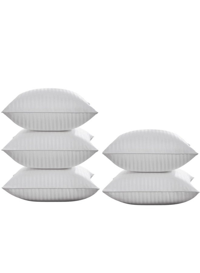 9villa Microfiber Cushion Filler,Sofa Cushions Set,Sofa Pillow, Cushions for Bed, 18 x 18 Inch, White - (Set of 5) - Image 1