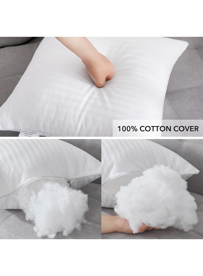9villa Microfiber Cushion Filler,Sofa Cushions Set,Sofa Pillow, Cushions for Bed, 18 x 18 Inch, White - (Set of 5) - Image 4