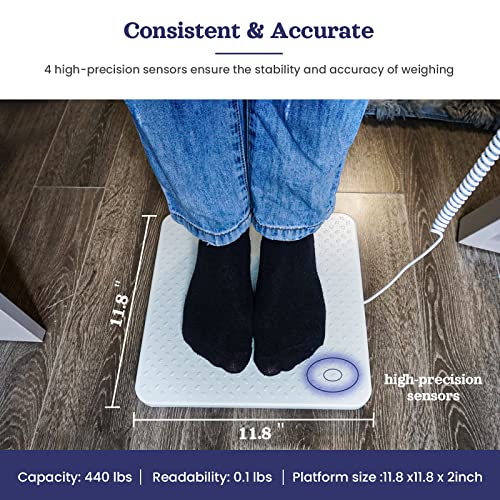 ScaleBelly Professional Physician Scale 440 lb Home Gym Office Medical Floor Scale High Capacity Scale for Wrestler Powerlifters - Image 5