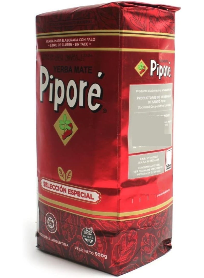 Yerba Mate Pipore Golden Seleccion Especial Packet Despalada Organic Original Hot And Cold Tea Gluten Free Gives Energy Improves Strength IMMune System Unique Flavour 500G - Image 3