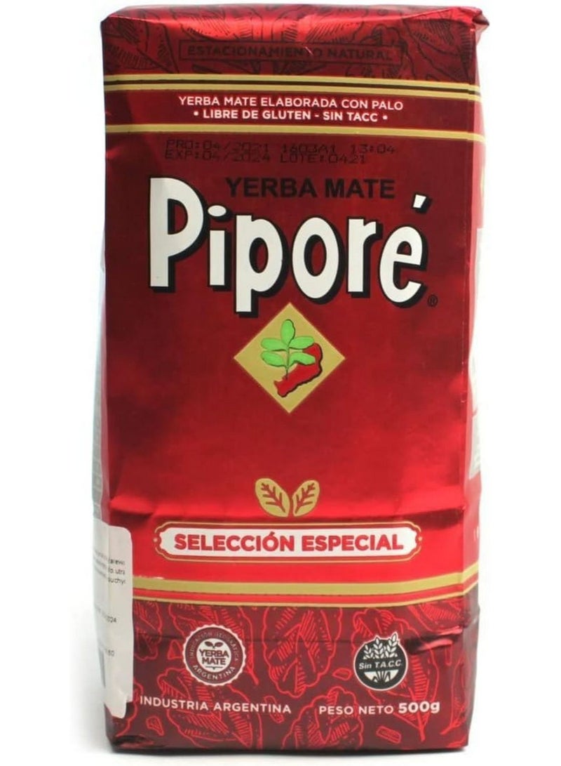 Yerba Mate Pipore Golden Seleccion Especial Packet Despalada Organic Original Hot And Cold Tea Gluten Free Gives Energy Improves Strength IMMune System Unique Flavour 500G - Image 1