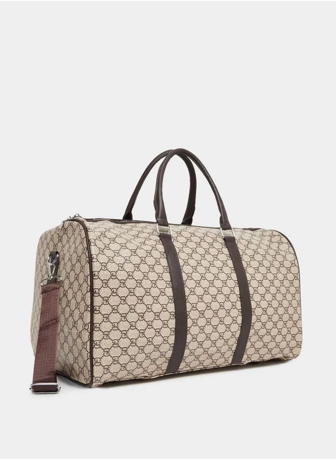 ستايلي Styli Abstract Printed Duffle Bag with Dual Handle