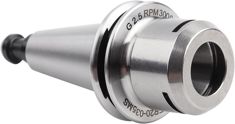 Collet Chuck Holder for CNC Milling Machine, ER Collet Chuck Holder with and Rigidity, Fine Engraving Lathe Tool Made of Carburized Steel for Engraving (ISO25-ER20-035MS) - Image 1