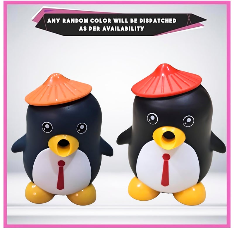 FETE PROPZ FETE PROPZ Sharpener for Kids, Table Sharpener for Toddlers ? Penguin Shaped Pencil Sharpener, Table Sharpener Machine, Manual Sharpener for School, Office, Stationery Gift for Kids(Multi Color) - Image 3