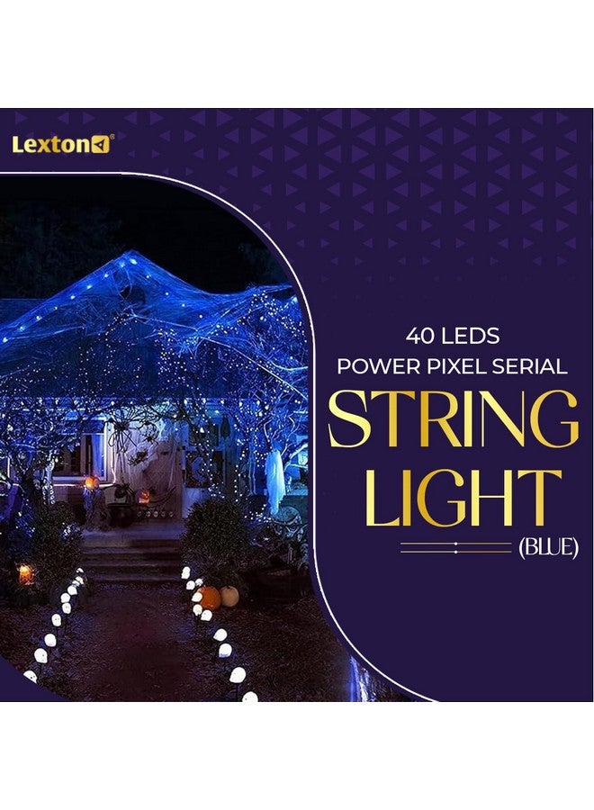 Lexton ليكسون 40 ضوء LED بيكسل تسلسلي/ضوء خيالي | مصدر توصيل | مناسب لتزيين المنزل والخارج، ديوالي، عيد الميلاد، رمضان، زفاف، حفلة، مهرجان (عبوة من 2، أزرق) - Image 3