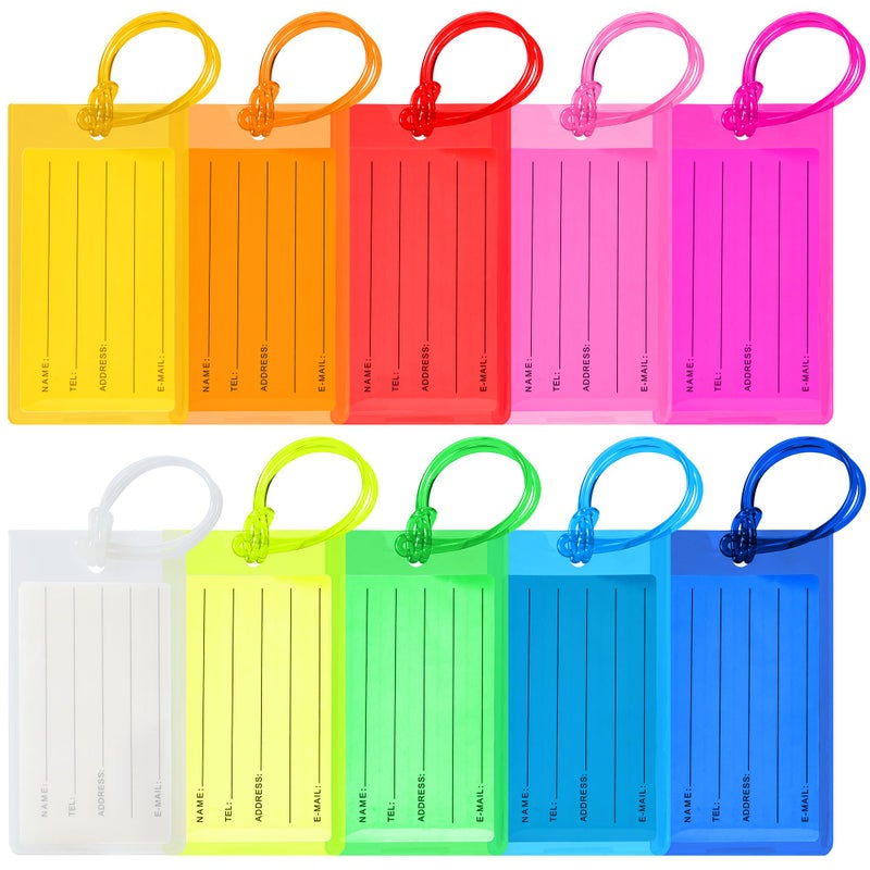 Sodsay 10 Pack Luggage Tags for Suitcases, Airplane Travel Essentials for Flying, International Travel Must Haves, and Luggage Accessories by Sodsay - Image 1