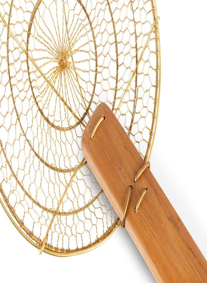 Craft Wok Small 6-Inch Brass Mesh Strainer/Spider Skimmer Zhao Li, Robust & Elegant Kitchen Tool for Frying & Straining, Authentic Oriental Cookware - / 732W7 - Image 5