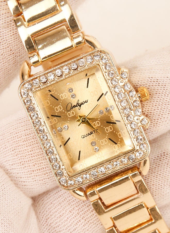 Onlyou Women’s Casual Watch, Gold Dial, Stainless Steel Material - Image 4