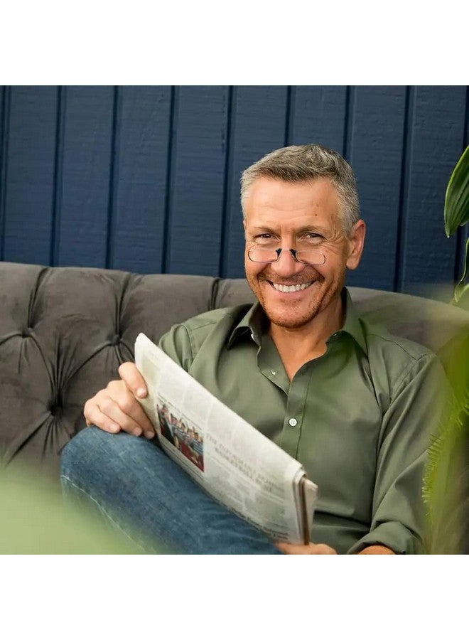 ThinOptics Unisex Adult Reading Glasses + Black Universal Pod Case Clear Frames 1.00 Strength Readers Clear Frames Black Case 44 Mm - Image 5