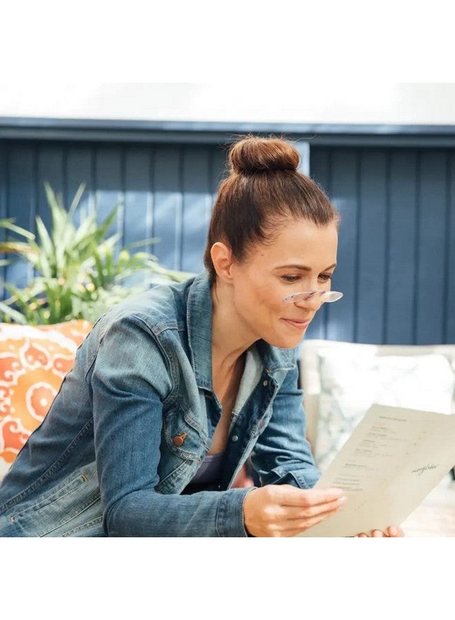 ThinOptics Unisex Adult Reading Glasses + Black Universal Pod Case Clear Frames 1.00 Strength Readers Clear Frames Black Case 44 Mm - Image 4