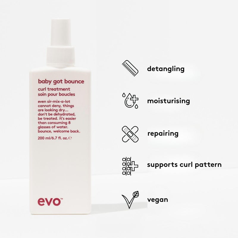 EVO Baby Got Bounce Curl Treatment - Travel Size Rinse Out Treatment To Moisturize, Repair, Support Curl Pattern & Prepare Curls For Styling - 6.7fl.oz - Image 3