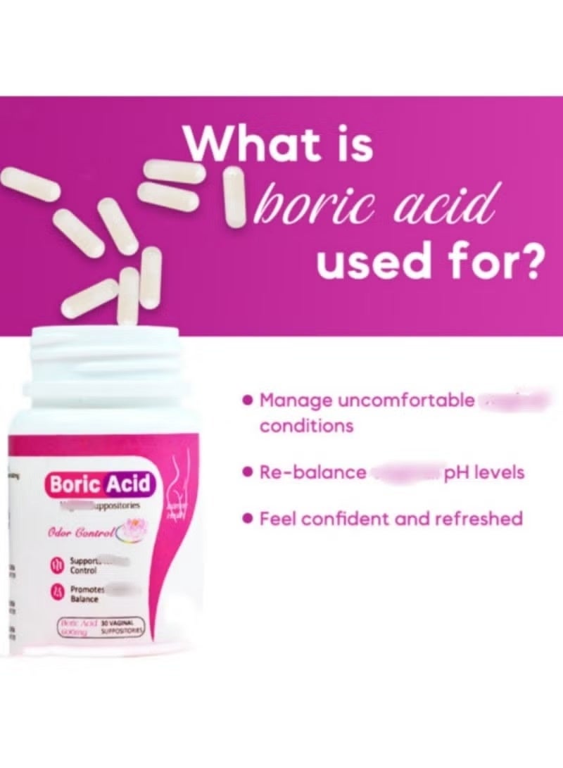 نوترا بلاست حمضات حمض البوريك المهبلي-600 ملغ ، و 30 مترًا ، ودعمًا حميماً للصحة وتوازن الأس الهيدروجيني - Image 5