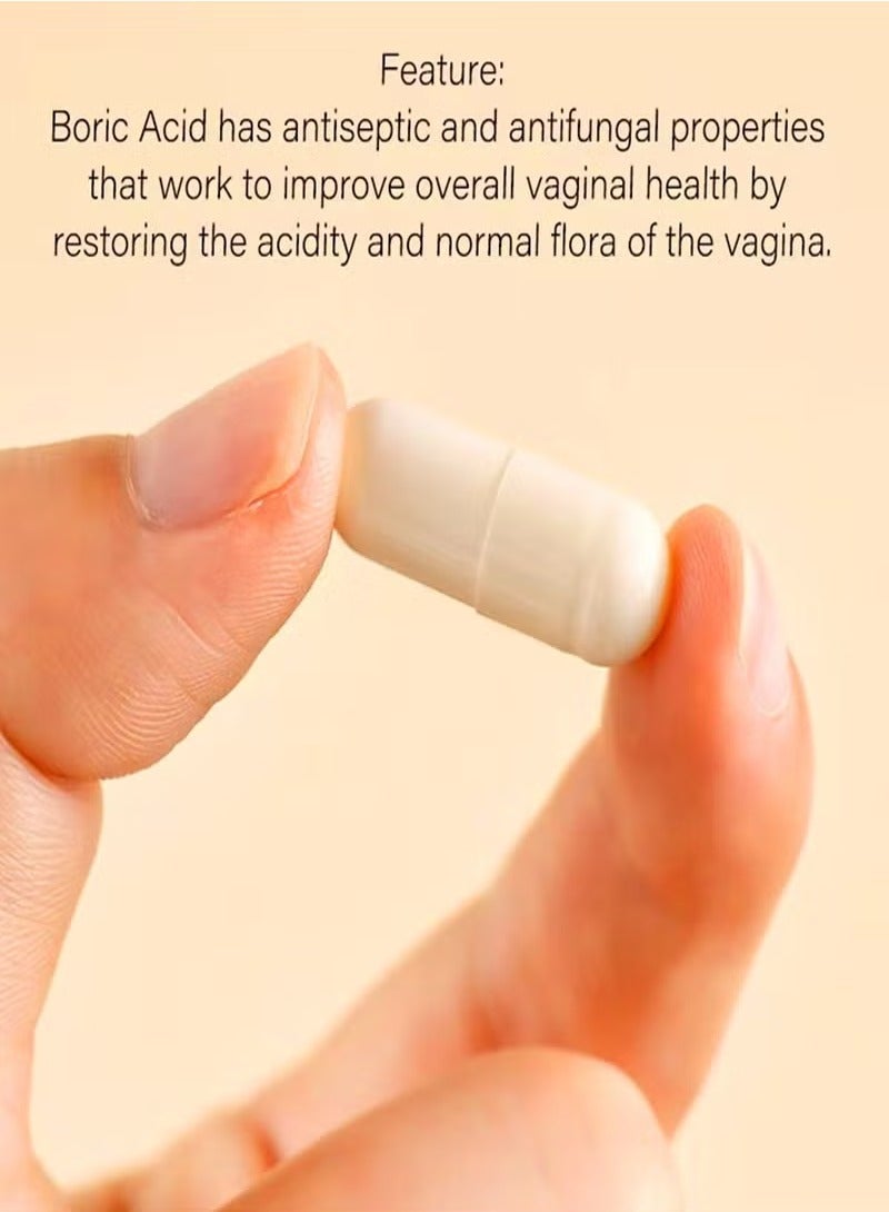 نوترا بلاست حمضات حمض البوريك المهبلي-600 ملغ ، و 30 مترًا ، ودعمًا حميماً للصحة وتوازن الأس الهيدروجيني - Image 3