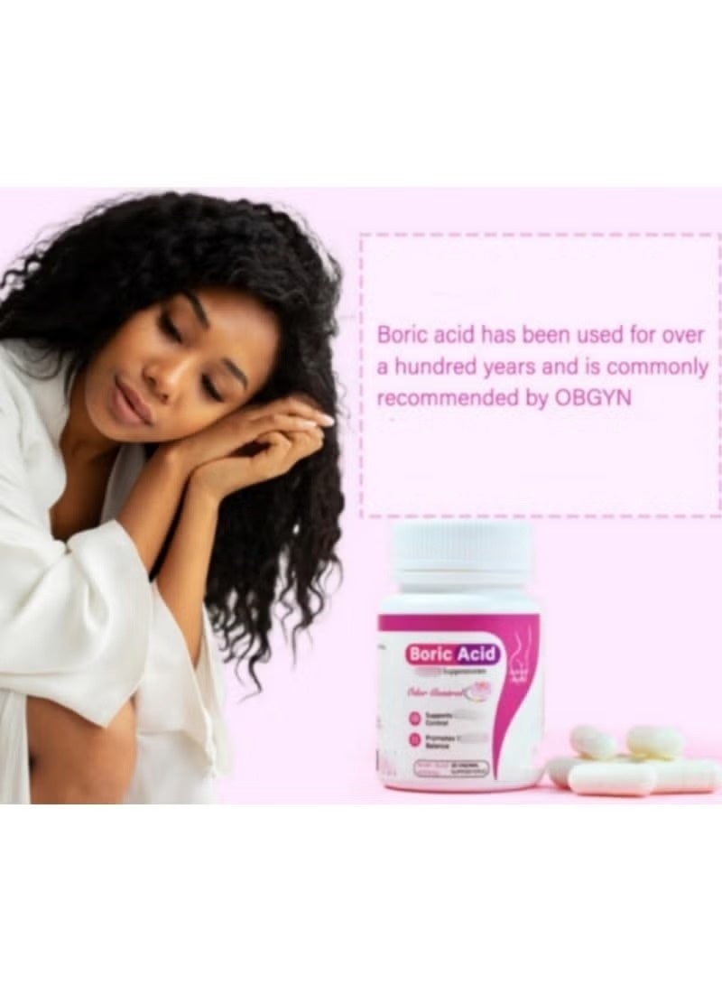 نوترا بلاست حمضات حمض البوريك المهبلي-600 ملغ ، و 30 مترًا ، ودعمًا حميماً للصحة وتوازن الأس الهيدروجيني - Image 4