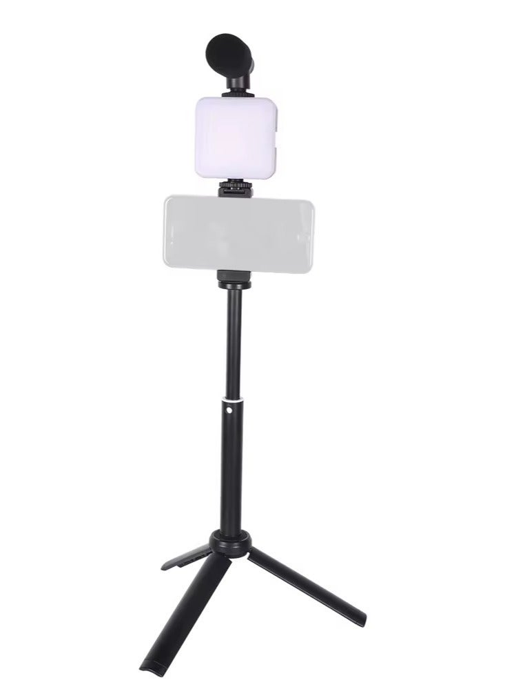 New Arrival AY-49T Flexible Phone Tripod with Microphone Filling Light Selfie Vlogging Kit All-In-One - Image 2