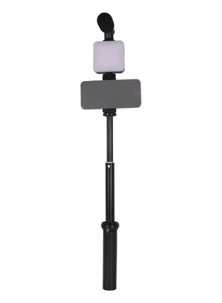 New Arrival AY-49T Flexible Phone Tripod with Microphone Filling Light Selfie Vlogging Kit All-In-One - Image 3