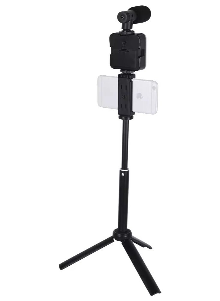 New Arrival AY-49T Flexible Phone Tripod with Microphone Filling Light Selfie Vlogging Kit All-In-One - Image 4