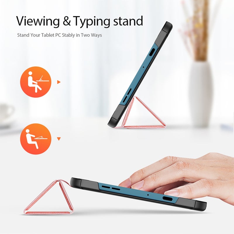 DUX DUCIS For Nokia T10 Domo Series Magnetic Flip Leather Tablet Case(Pink) - Image 3