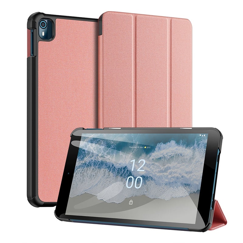 DUX DUCIS For Nokia T10 Domo Series Magnetic Flip Leather Tablet Case(Pink) - Image 2