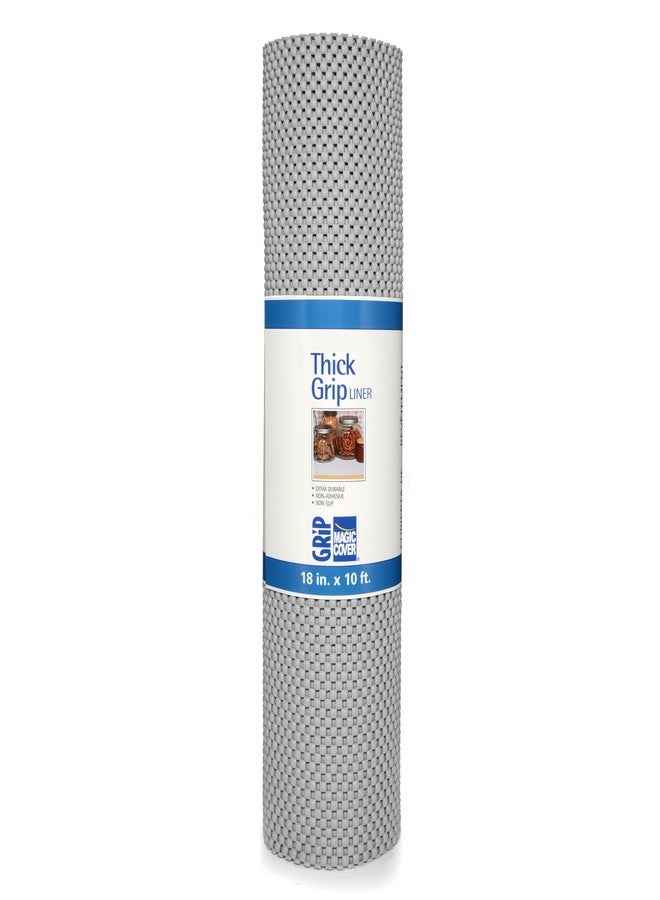 ماجيك كفر بطانة رفوف ماجيك كوفر غير لاصقة سميكة، 18 بوصة × 10 بوصات، رمادي بارد - Image 2