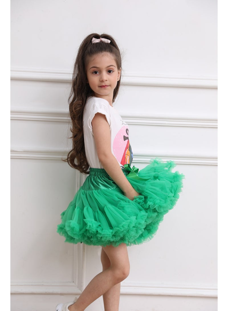 رايز تنورة أطفال منفوشة نصف تنورة تنورة أميرة داكنة - Image 2