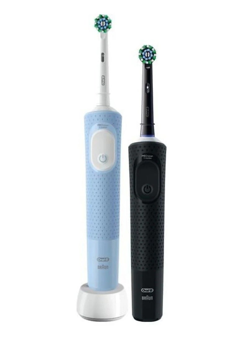 Oral-B Vitality Pro 2x Electric Toothbrush Heads, 3 Brushing Modes Including Sensitive Plus, Black And Blue - Image 2