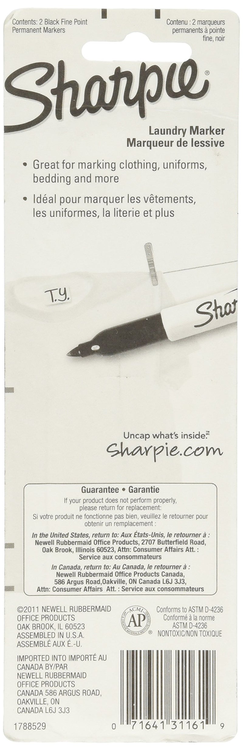 Sharpie Rub-a Dub Laundry Markers Black, 2pk - Image 2