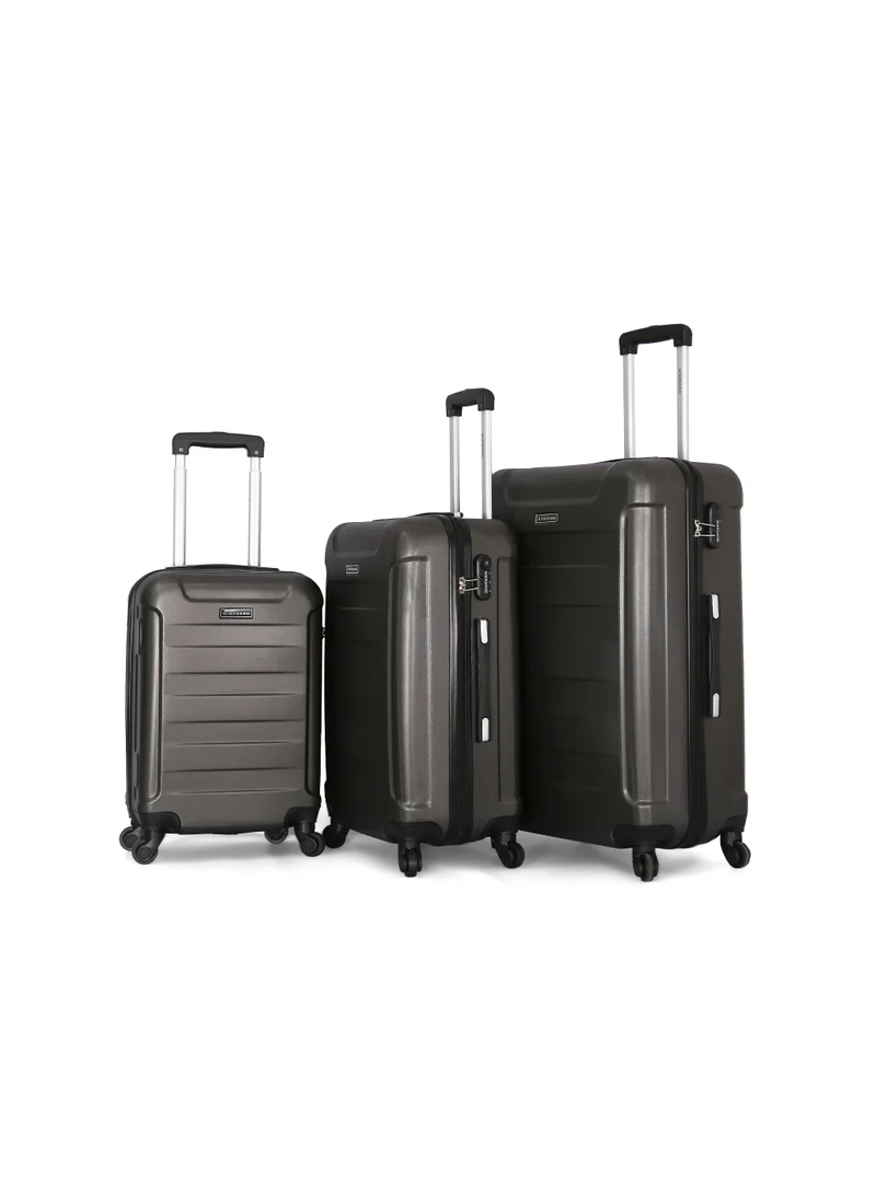 جيوردانو Giordano Trolley Bags 3 PCS Set Hardside Spinners,Grey