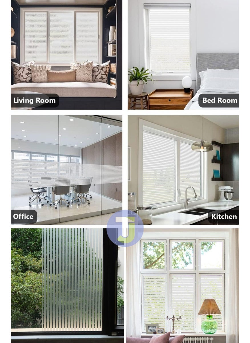 Technojet - Static Frosted Patterned Glass Coating Film Shower Cabin Office Decoration Foil 45CMX100CM - Image 1