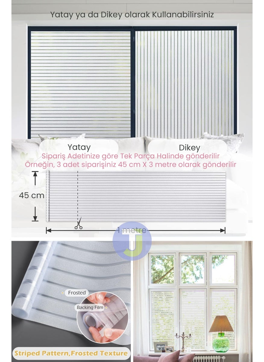 Technojet - Static Frosted Patterned Glass Coating Film Shower Cabin Office Decoration Foil 45CMX100CM - Image 1
