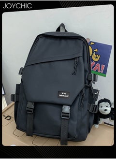 Joychic Polyester Water Resistant Flap Closure  Daily Backpack Brief Wear-resistant Bookbag with Cartoon Pendant for Women Men Middle High College Students  - Image 3