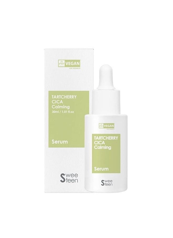 Sweeteen - [SWEETEEN] Tart Cherry CICA Calming Serum, Korean Skincare, Vegan Beauty, Eve Vegan Certified, Eco-Friendly, Vegan-Friendly, Vegan Facial Serum for Day & Night, 1.01 Fl. Oz. - Image 1
