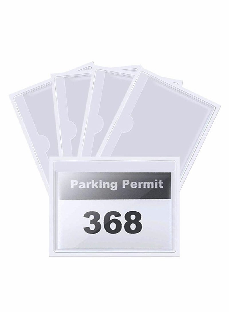 KASTWAVE Car Permit Holder, Windscreen Card Holder Parking Permit Holders Clear Ticket Holder - Image 1