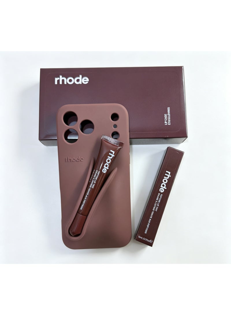 Rhode26 New Limited Edition Lip Gloss Blush Phone Case with Magnetic Lip Balm Holder