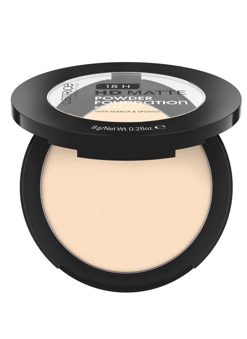 Catrice 18H HD Matte Powder Foundation SPF 15 - 010W - 8g 