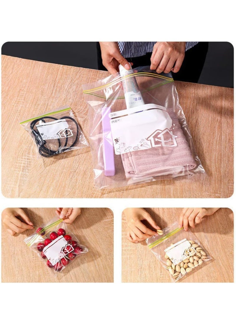 General 70 Pack Reusable Food Storage Bags, Frozen Self-Sealing Lunch Bags for Meat, Meals, Vegetables, Fruit, Desserts, Snacks 15 Large/25 Medium/30 Small  - Image 5