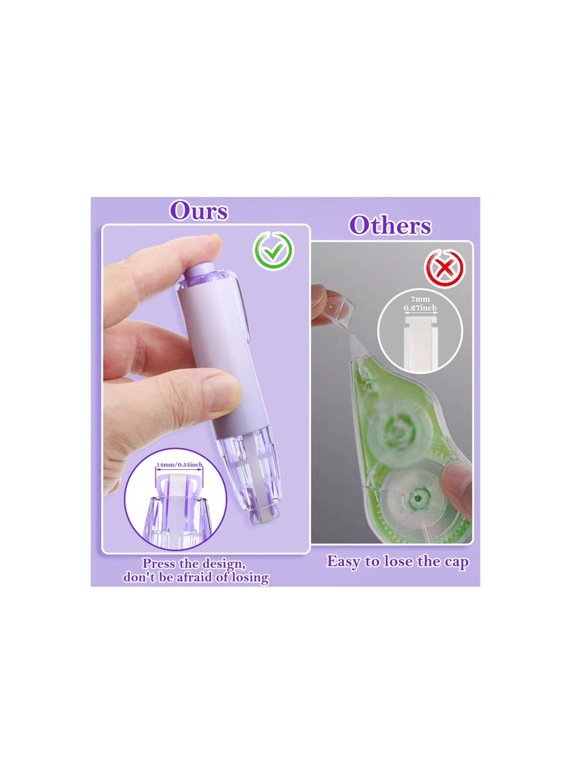 Y&D - White Out Correction Tape, Retractable out Tape Set, 4 Pcs Quick Dry Refillable Pen and Replacement Whiteout Aesthetic Instant Corrections School Office Supplies - Image 1