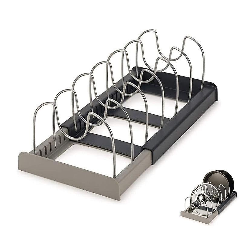 SEVIA Retractable Pot Rack Stainless Steel Holder Shelf Dish Drainer Dryer Organizer Kitchen Pan Cover Stand Dish Drainer Dish Racks - Image 1