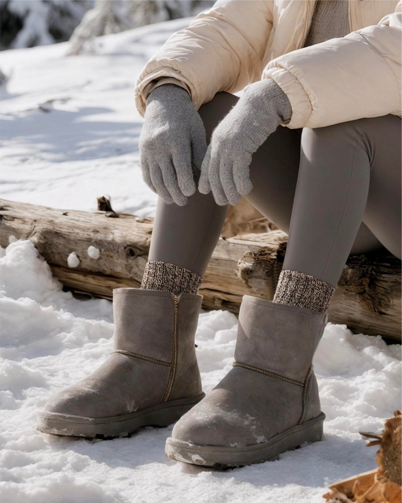 Jeasona Wool Socks for Women Warm Winter Thermal Thick Hiking Socks for Cold Weather Cozy Gifts for Women Mom 5 Pairs (Multicolored Dark) - Image 4