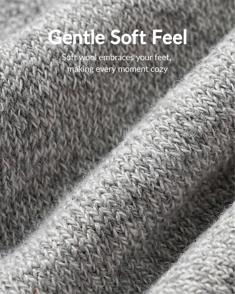 Jeasona Wool Socks for Women Warm Winter Thermal Thick Hiking Socks for Cold Weather Cozy Gifts for Women Mom 5 Pairs (Multicolored Dark) - Image 3